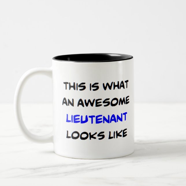 lieutenant4, awesome Two-Tone coffee mug (Left)