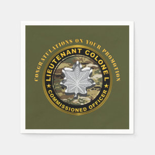 Lieutenant Colonel LTC Promotion Napkin
