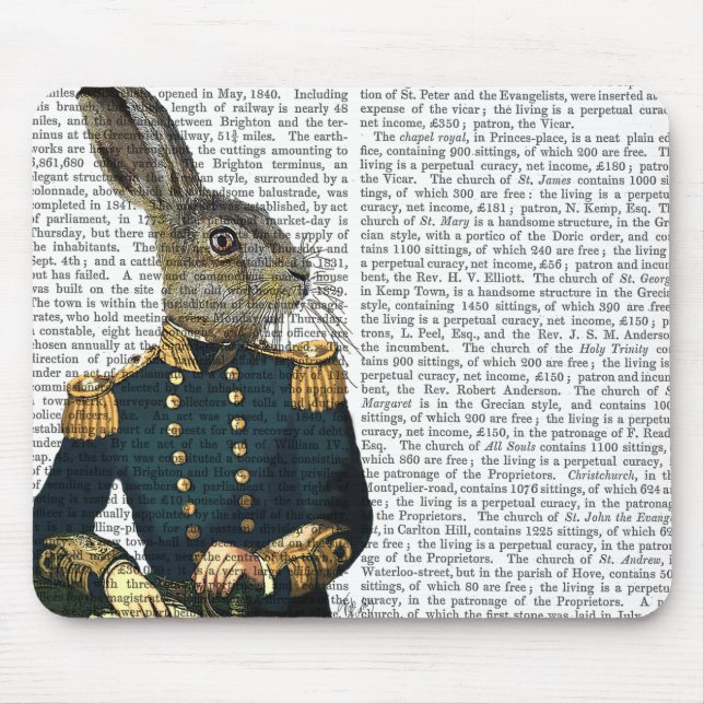 Lieutenant Hare Mouse Pad (Front)