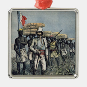 Lieutenant Mizon  on his 1892 Mission Metal Tree Decoration