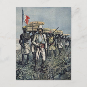 Lieutenant Mizon on his 1892 Mission Postcard