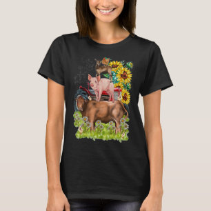 Life About Balance Animal Farm Cow Pig Goat Chicke T-Shirt