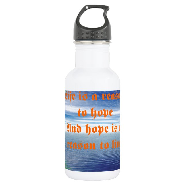 Life and hope 532 ml water bottle (Front)
