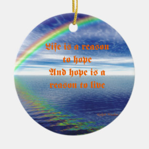 Life and hope ceramic ornament