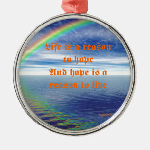 Life and hope metal tree decoration
