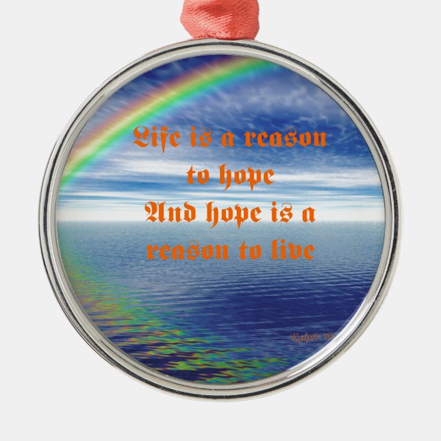 Life and hope metal tree decoration (Front)