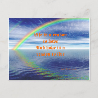 Life and hope postcard