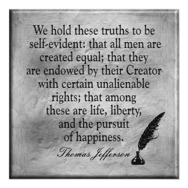 Life and Liberty - Jefferson Quote - Art Poster (Front)