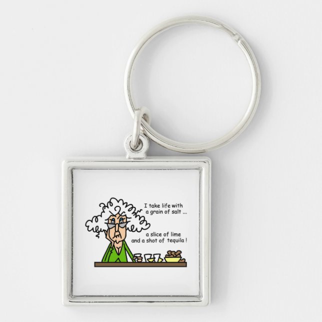 Life and Tequila Humour Key Ring (Front)