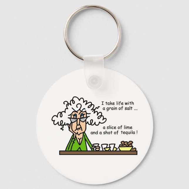 Life and Tequila Humour Key Ring (Front)