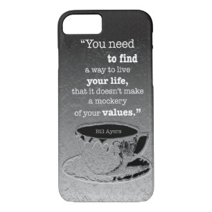 Life and Values, Illustrated Existentialism quote iPhone 8/7 Case