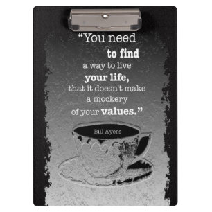 Life and Values, Illustrated Existentialism quote Clipboard