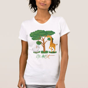 Life Artist: Funny Sheep Meme, w/ Giraffe, Acacia T-Shirt