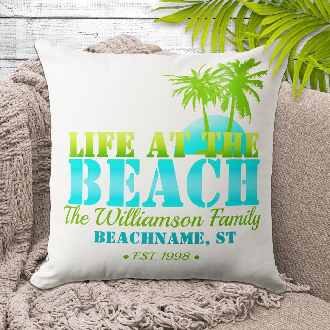 Life at the Beach Personalised Cushion (Creator Uploaded)