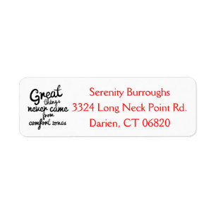 Life, Attitude, Success, Dreams Motivational Quote Return Address Label