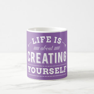 Life, Attitude, Success, Happiness Motivational Coffee Mug