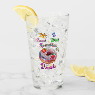 Life Barware Is Sweet With Sparkles Of Doughnuts Glass
