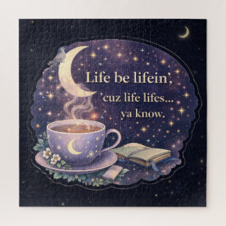 Life Be Lifein’ – Quote + Pigeonne Logo - V1. 2- Jigsaw Puzzle