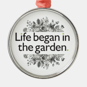 Life Began in the Garden Metal Tree Decoration