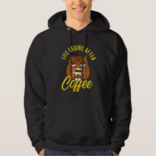 Life Begins After Coffee Caffeine Owl Owner Cute B Hoodie