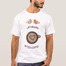 Life Begins After Coffee Cute Lovebirds Graphic