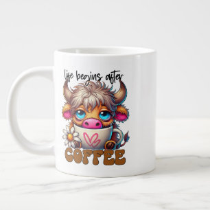 Life Begins After Coffee  Large Coffee Mug