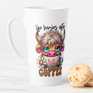 Life Begins After Coffee  Latte Mug