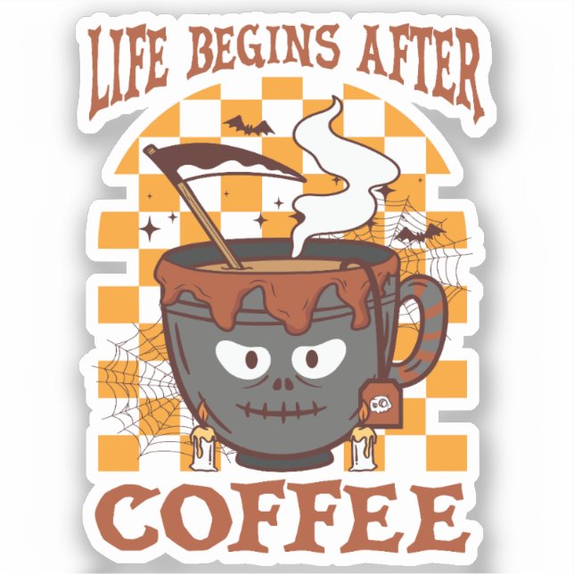 Life Begins After Coffee – Witchy Halloween (Front)