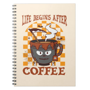 Life Begins After Coffee – Witchy Halloween Notebook