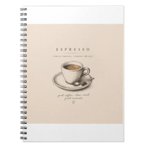 Life Begins After Espresso Vintage Coffee Lover Notebook