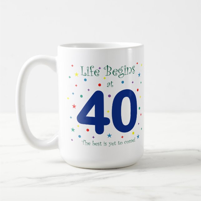Life Begins at 40 Mug (Left)