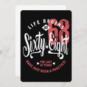 Life Begins at 68 | 68th Birthday Card (Front/Back)