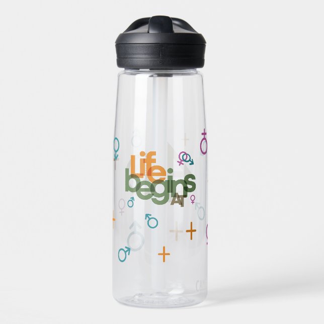 Life Begins At (Customise) |  Water Bottle (Front)