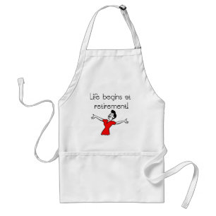 Life Begins at Retirement! Fun Gifts Standard Apron