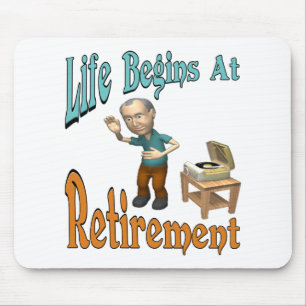 Life Begins At Retirement Mouse Pad