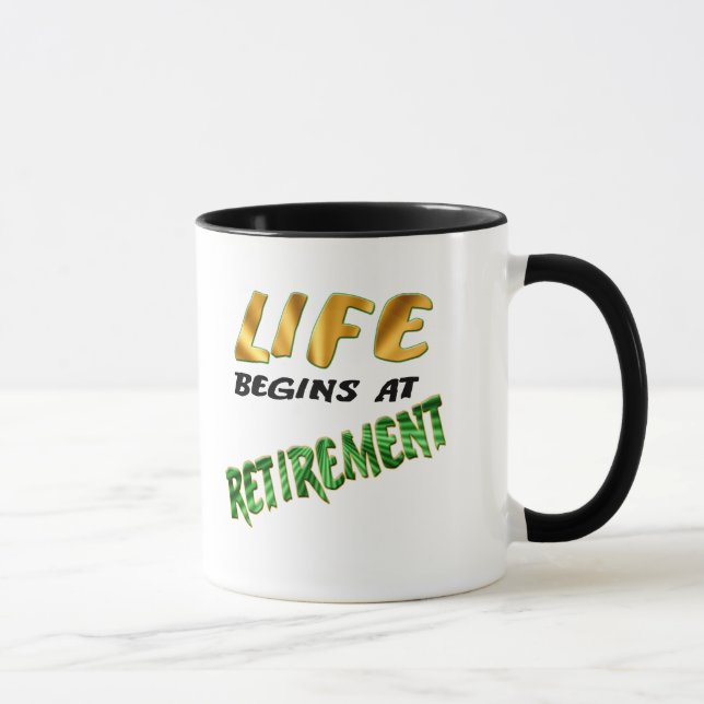 Life Begins At Retirement Mug (Right)