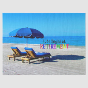 Life Begins at Retirement, popular design Tissue Paper