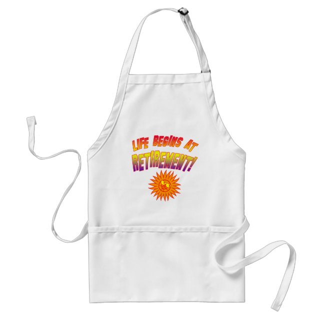 Life Begins at Retirement! Standard Apron (Front)