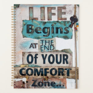 Life Begins At The End Of Comfort Zone Planner