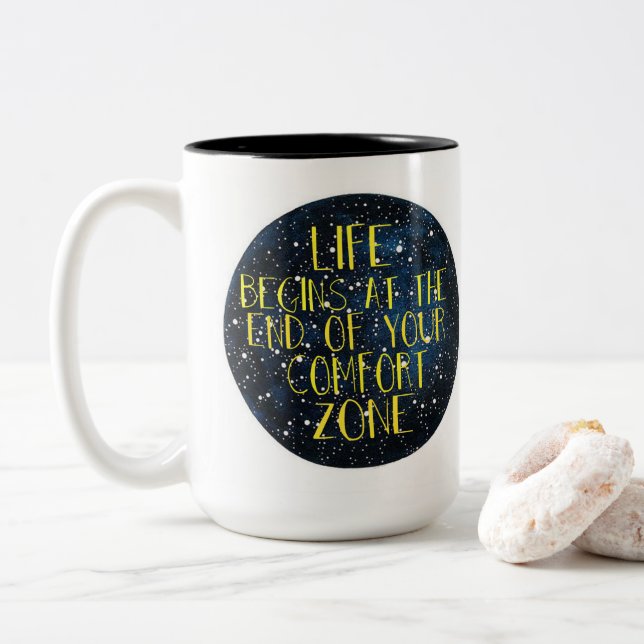 Life Begins at the End of Your Comfort Zone Mug (With Donut)