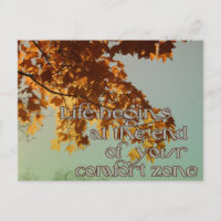 Life begins at the end of your comfort zone