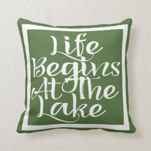 Life Begins At The Lake Cushion