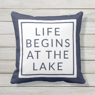 Life Begins At The Lake Cushion