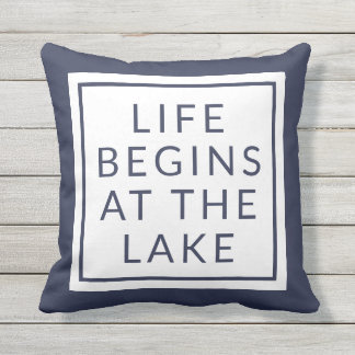 Life Begins At The Lake Cushion