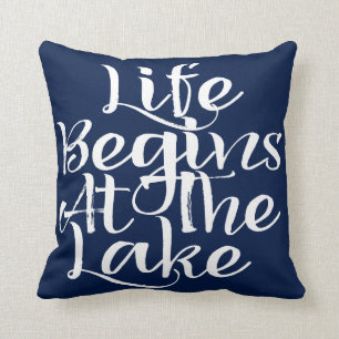 Life Begins At The Lake Cushion