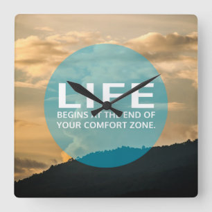 Life Begins Square Wall Clock