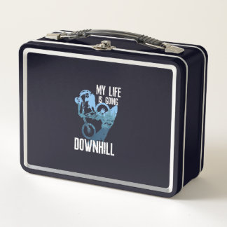 Life Behind Bars Biking Mountain Metal Lunch Box