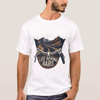 Life Behind Bars Cycling Adventure Mountain Road T-Shirt