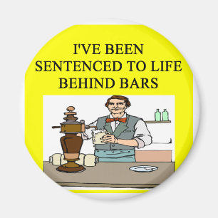 life behind bars drinking beer joke magnet
