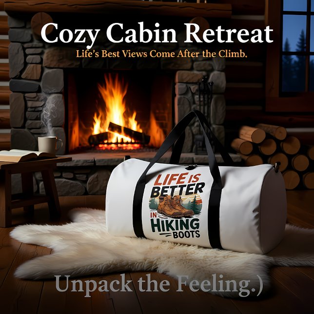 Life Better In Hiking Boots Duffle Bag (Creator Uploaded)